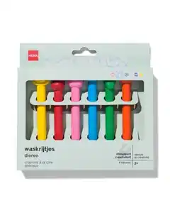 6er-Pack Tier-Wachsmalkreiden