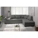 Bild 1 von Mid.you Eckschlafsofa Alvito, Graubraun, Textil, Buche, Uni, 4-Sitzer, Füllung: Schaumstoff, 298x202 cm, Made in EU, Armteil links, Rücken echt, Wohnzimmer, Sofas & Couches, Wohnlandschaften