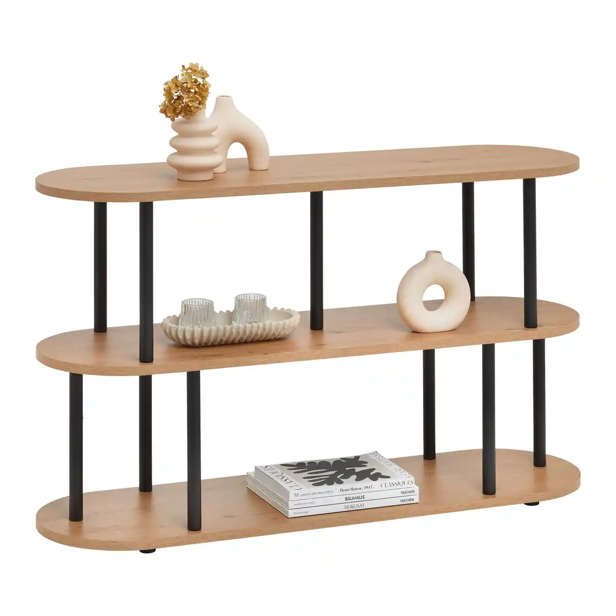 Bild 1 von Regal Nimo Schwarz/Eiche Artisan, Schwarz, Eiche Artisan