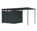 Bild 1 von Karibu Metall-Gerätehaus mit Anbaudach, 448 x 218 x 229,5 cm