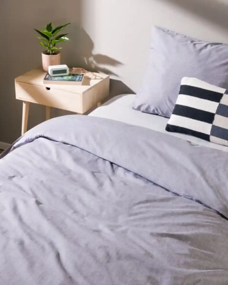 Bild 4 von Bettbezug Chambray 140x200/220 hellgrau