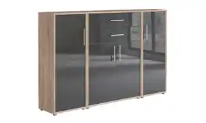 Aktenschrank Office Edition Sw Set 16 Eiche/Anthrazit, Sonoma Eiche, Anthrazit Hochglanz