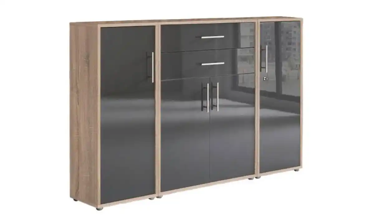 Bild 1 von Aktenschrank Office Edition Sw Set 16 Eiche/Anthrazit, Sonoma Eiche, Anthrazit Hochglanz