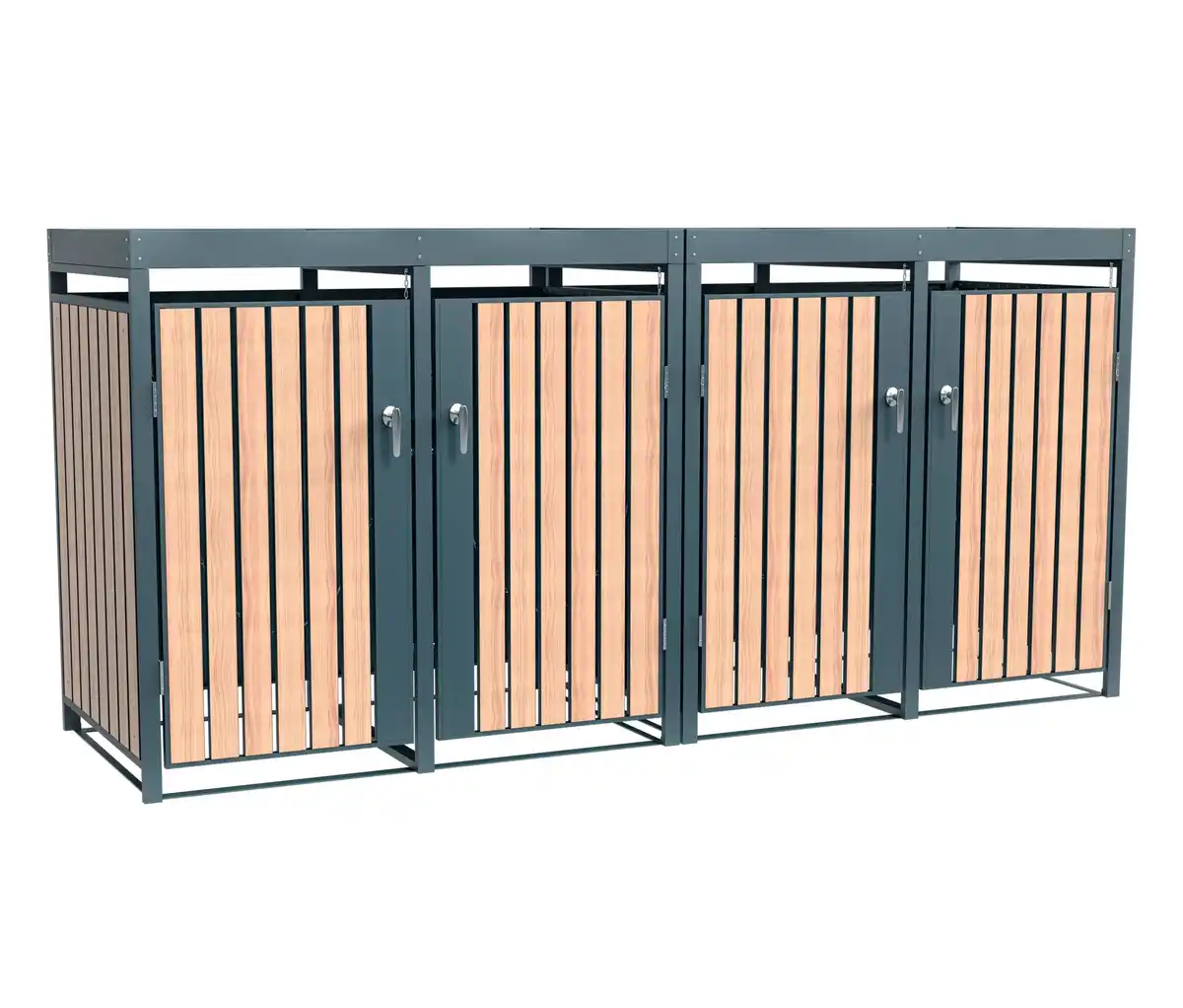 Bild 1 von Mülltonnenbox mit Blumenkasten, 4er