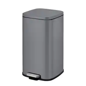 Fackelmann Abfalleimer London, Dunkelgrau, Kunststoff, 4 L, 26.7x29x20.5 cm, Küchen, Küchenausstattung, Mülleimer