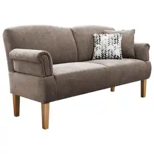 Cantus Küchensofa, Braun, Textil, Buche, massiv, 3-Sitzer, 181x98x81 cm, Made in EU, Typenauswahl, Fußauswahl, Stoffauswahl, Rücken echt, Küchen, Küchenmöbel, Küchensofas