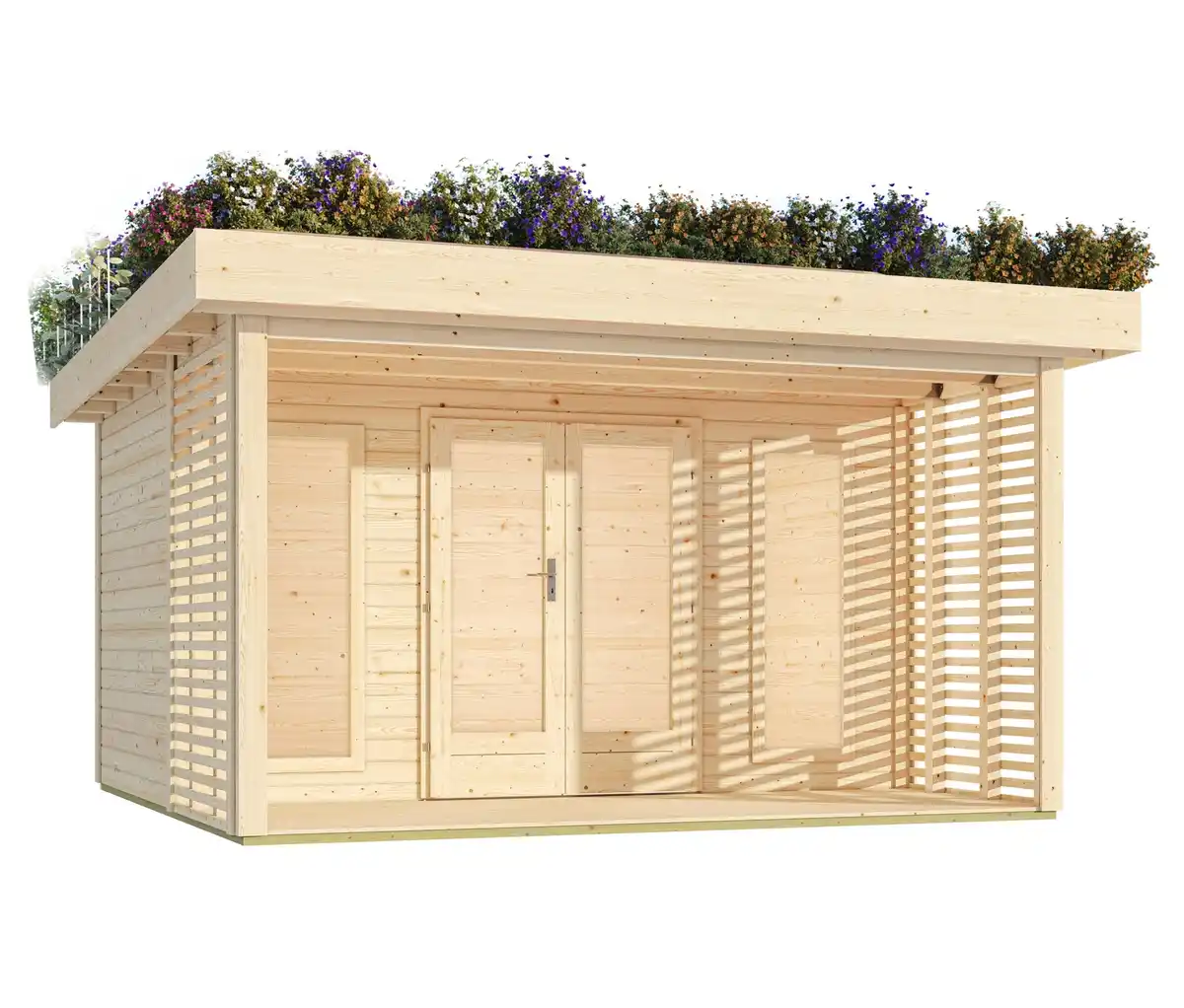 Bild 1 von Karibu Gartenhaus mit Dachbegrünungspaket »Hanami«, 38 mm