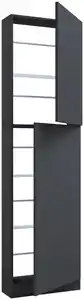 Schuhschrank FULISA Anthrazit ca. 50x180x17 cm, Anthrazit