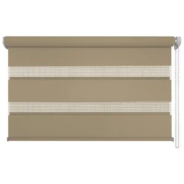 Bild 1 von Xxxl Doppelrollo, Braun, Textil, Streifen, 80x160 cm, Länge universell einstellbar, Wohntextilien, Rollos & Jalousien, Rollos, Doppelrollos