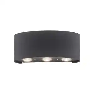 LED-Wandleuchte Carlo in Anthrazit max. 6,5 Watt Wandlampe, Anthrazit