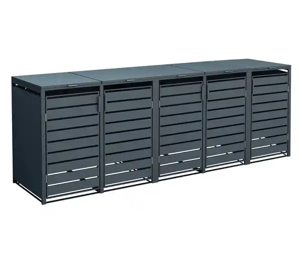 Bild 1 von Mülltonnenbox, Stahl, 5er