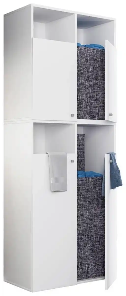 Bild 1 von Wäscheschrank KLIDAS XXL Weiß ca. 81x184x39 cm, Weiß