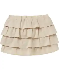 Skort mit Leinenanteil, Beige