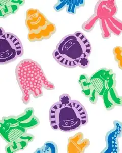 Moosgummi-Sticker Monster