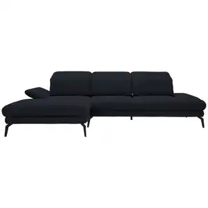 Stylife Ecksofa, Anthrazit, Textil, 4-Sitzer, Ottomane links, L-Form, 289x180 cm, Stoffauswahl, seitenverkehrt erhältlich, Hocker Rücken echt, Wohnzimmer, Sofas & Couches, Wohnlandschaften, Ecksofa