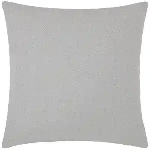 Zierkissen Dobby Uni in Silber/Weiß ca. 45x45cm, Silberfarben, Weiß