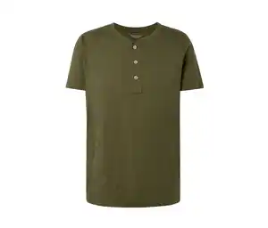 Kurzarm-Henley, khaki