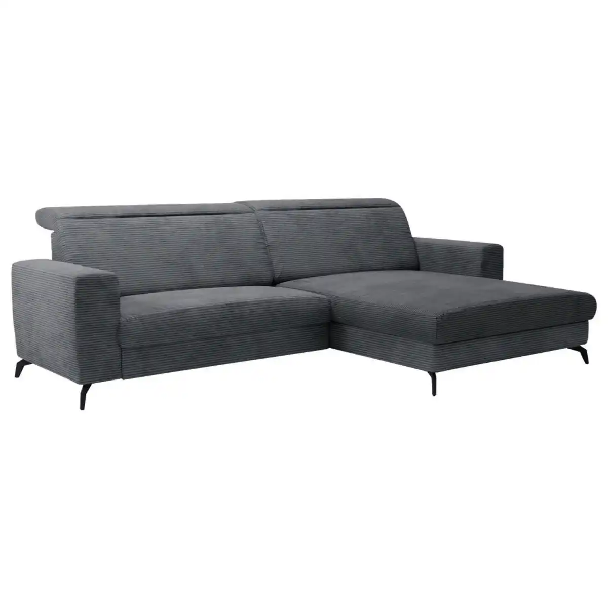 Bild 1 von Cantus Ecksofa, Grau, Textil, 4-Sitzer, Ottomane rechts, L-Form, 290x178 cm, Liegefunktion, Rücken echt, Wohnzimmer, Sofas & Couches, Wohnlandschaften, Ecksofas