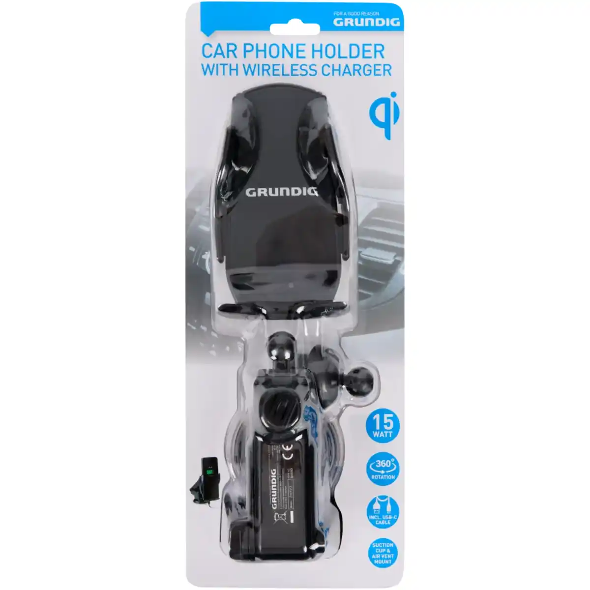 Bild 3 von Grundig Smartphonehalter mit kabellosem Qi-Ladegerät