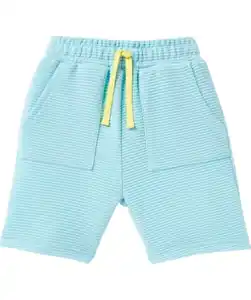 Strukturierte Shorts, aqua