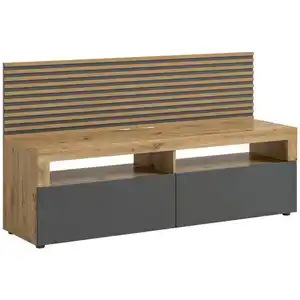Mid.you Lowboard, Anthrazit, Holzwerkstoff, 160x90x45 cm, FSC Mix, stehend, Wohnzimmer, Wohnwände, Lowboards, Lowboards stehend