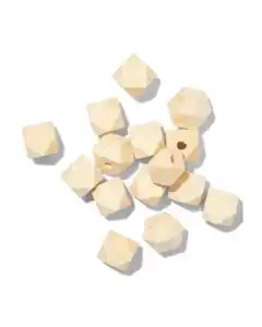Perlenmischung Holz eckig