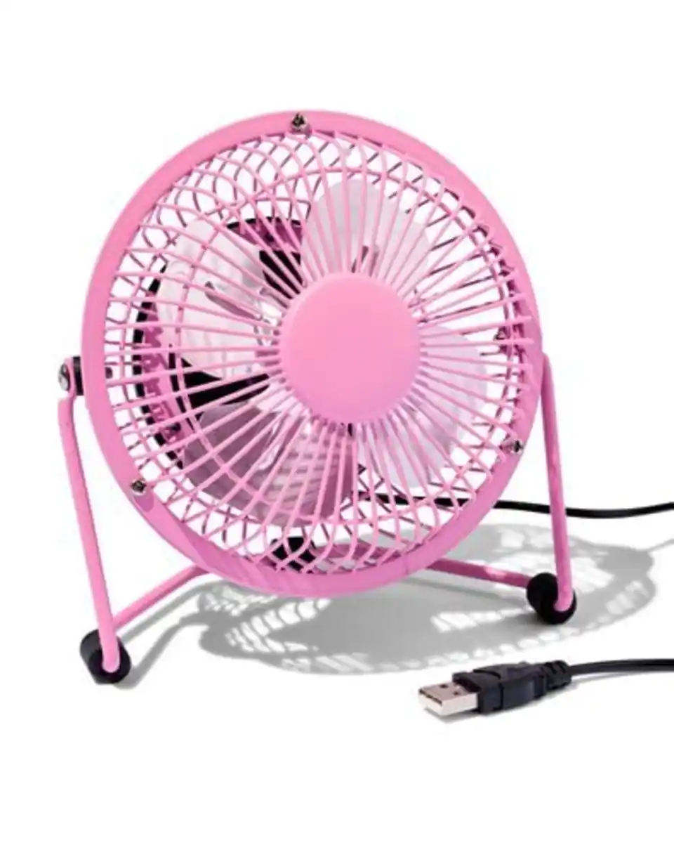 Bild 1 von Retro-Tischventilator, USB, neonpink, Ø 10 cm