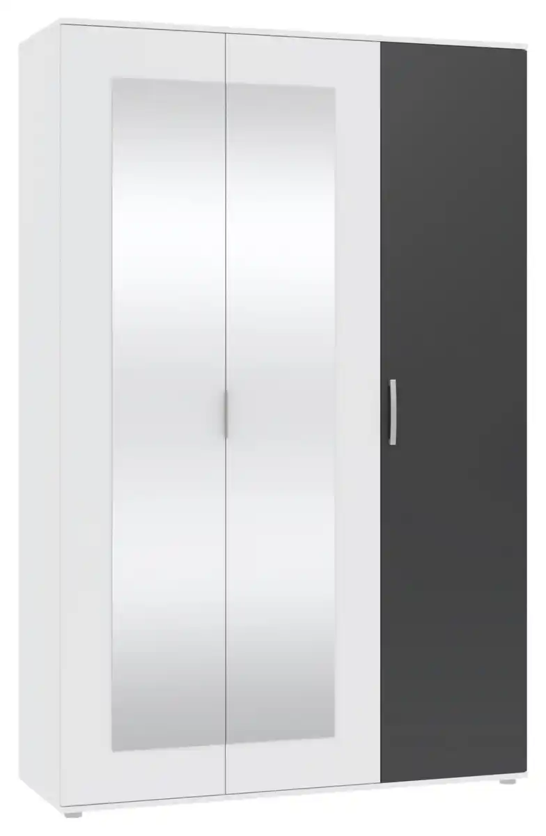 Bild 1 von Drehtürenschrank Jan Anthrazit/Weiß, Anthrazit, Weiß