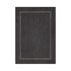 Flachwebeteppich Relax Schwarz ca. 280x370cm, Schwarz
