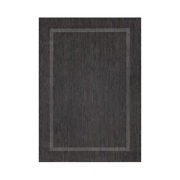 Bild 1 von Flachwebeteppich Relax Schwarz ca. 280x370cm, Schwarz