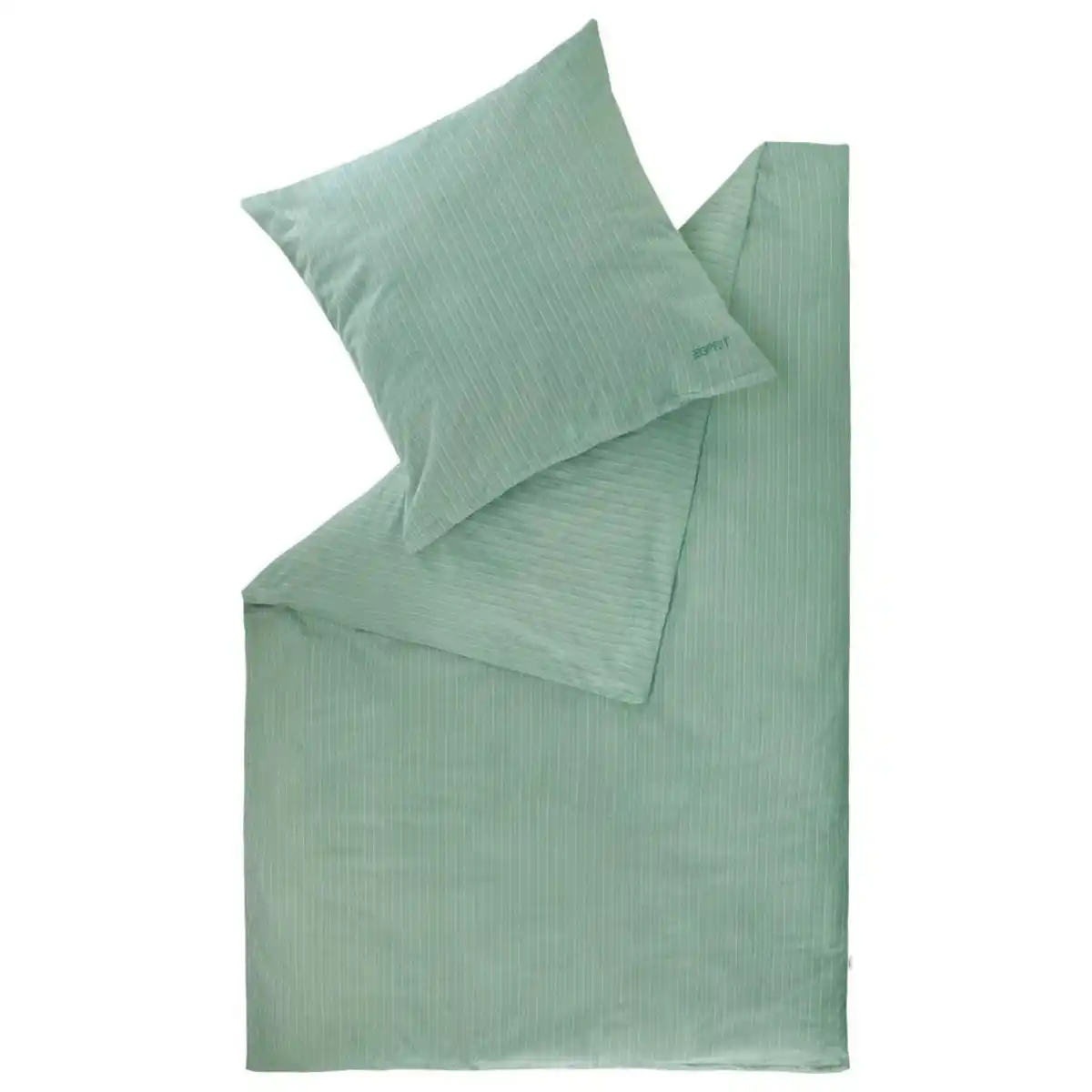 Bild 1 von Esprit Bettwäsche E-Herringbone, Grün, Dunkelgrün, Textil, Fischgrät, 200x200 cm, Oeko-Tex® Standard 100, pflegeleicht, atmungsaktiv, hautfreundlich, angenehm wärmend, schadstoffgeprüft, samti