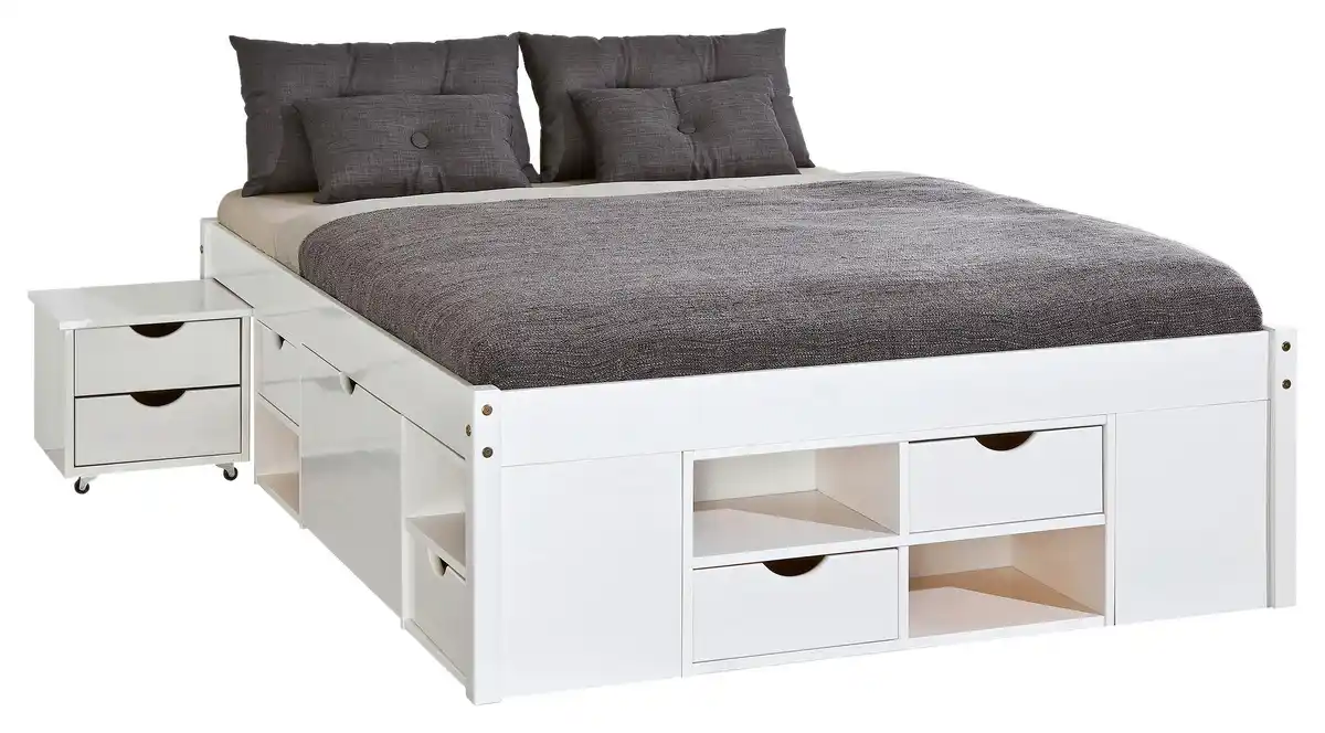 Bild 1 von Bettanlage Holz Till ca. 180x200 cm Weiß, Weiß