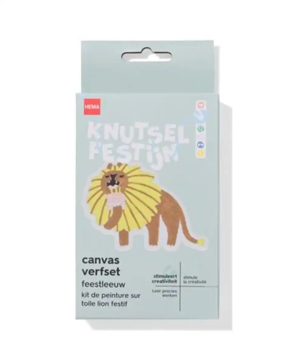 Bild 1 von Canvas-Malset Partylöwe
