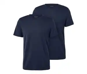 2 T-Shirts mit Merinowolle. blau