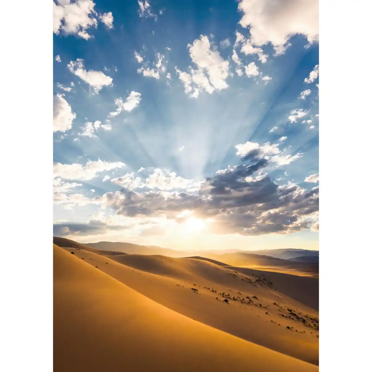 Bild 1 von Xora Fototapete, Blau, Braun, Textil, Wolken, 200x280 cm, Tapeten & Wandverkleidungen, Fototapeten