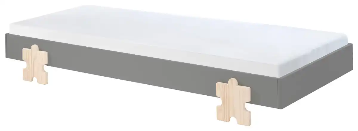 Bild 1 von Kinder-/Juniorbertt Modulo ca. 90x200 cm Grau, Grau