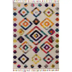 Xora Berberteppich Menara, Creme, Textil, Boho, rechteckig, 200x290 cm, Reach, AZO-frei, für Fußbodenheizung geeignet, pflegeleicht, Teppiche & Böden, Teppiche, Orientteppiche