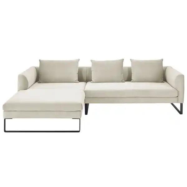 Bild 1 von Hom`in Ecksofa, Creme, Textil, 4-Sitzer, Ottomane links, L-Form, 284x178 cm, Blauer Engel, Goldenes M, Oeko-Tex® Standard 100, DGM-Klimapakt, Typenauswahl, Fußauswahl, Lederauswahl, Stoffauswahl, p