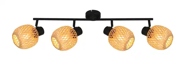 Bild 1 von Deckenleuchte Natur Schwarz/Beige max. 5 Watt Deckenlampe, Schwarz, Beige