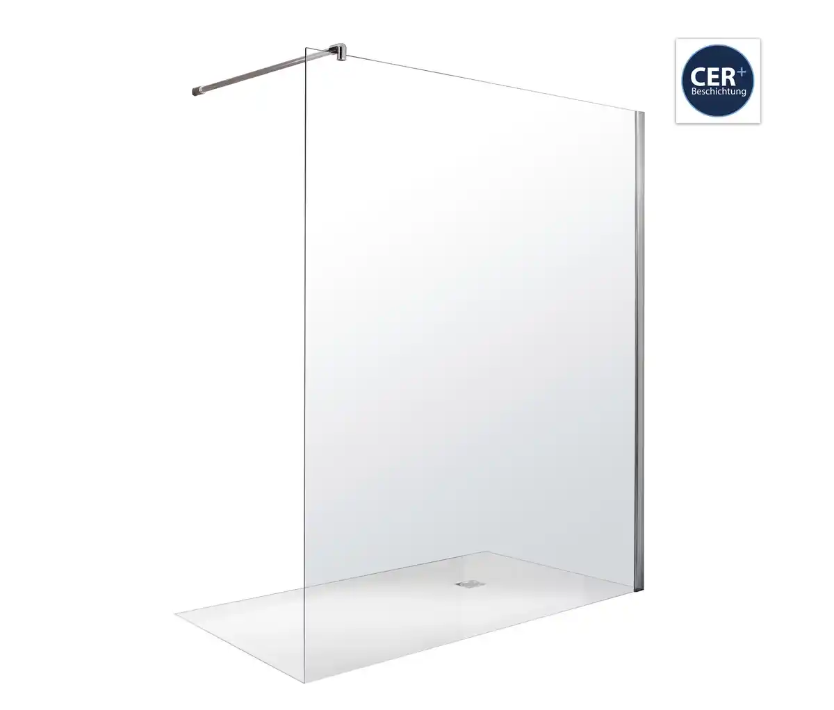 Bild 1 von Breuer®-Dusche »Entra« – Duschwand, alleinstehend, Klarglas, 120 und 140 cm