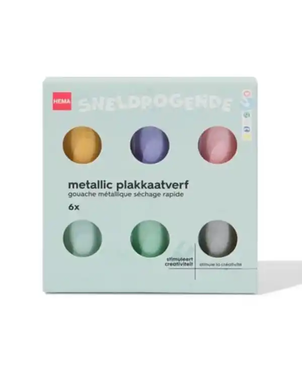 Bild 1 von Plakatfarben metallic - 6 Stück