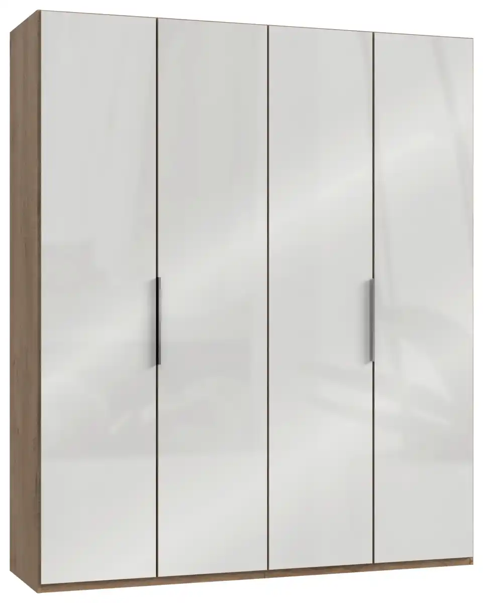 Bild 1 von Drehtürenschrank Level 36D ca. 200x236x58 cm Weiß, Eichefarben, Weiß Hochglanz