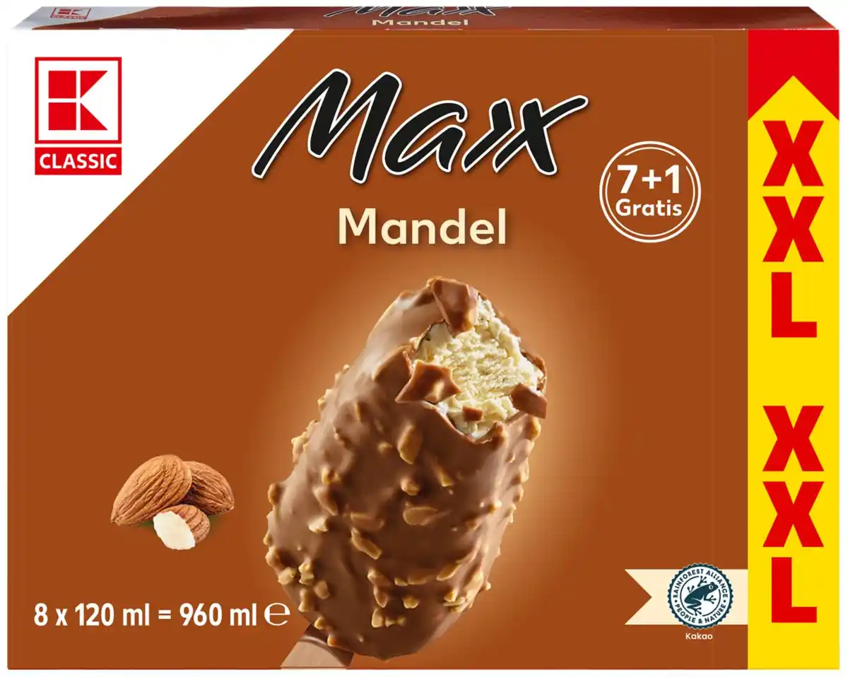 Bild 1 von K-CLASSIC Maxx Mandel XXL, 8 St. = 960-ml-Großpackg.