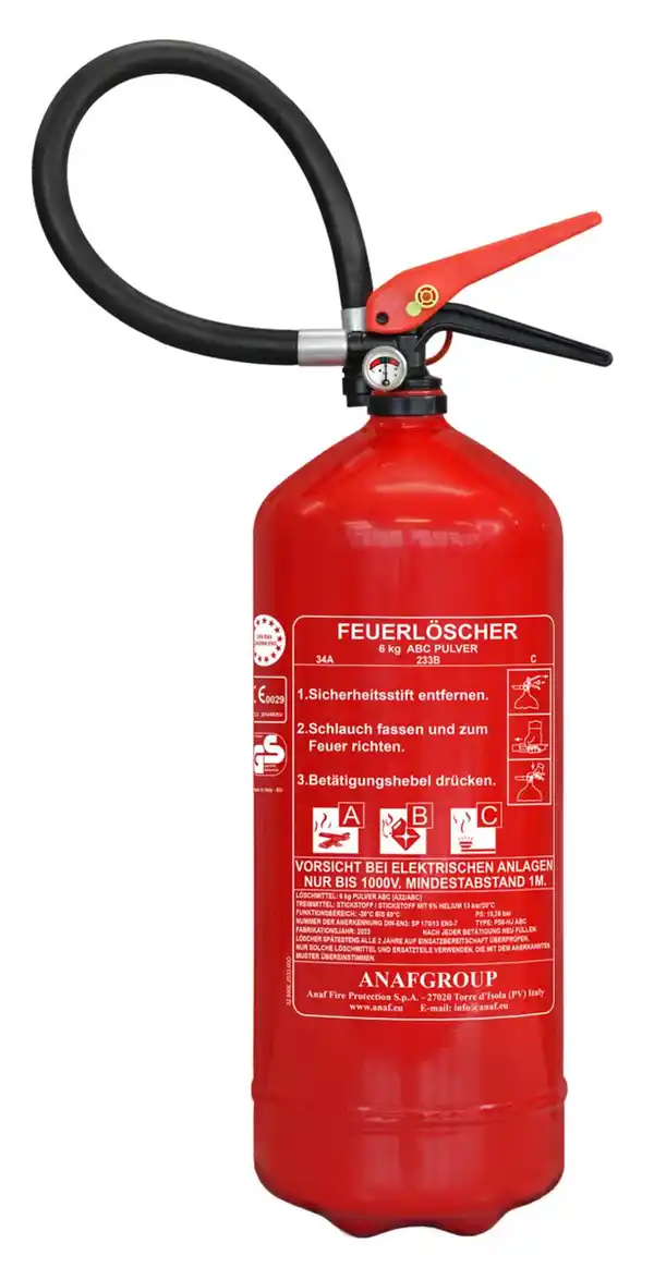 Bild 1 von ANAFGROUP Pulverfeuerlöscher 6 kg, 6-kg-Flasche