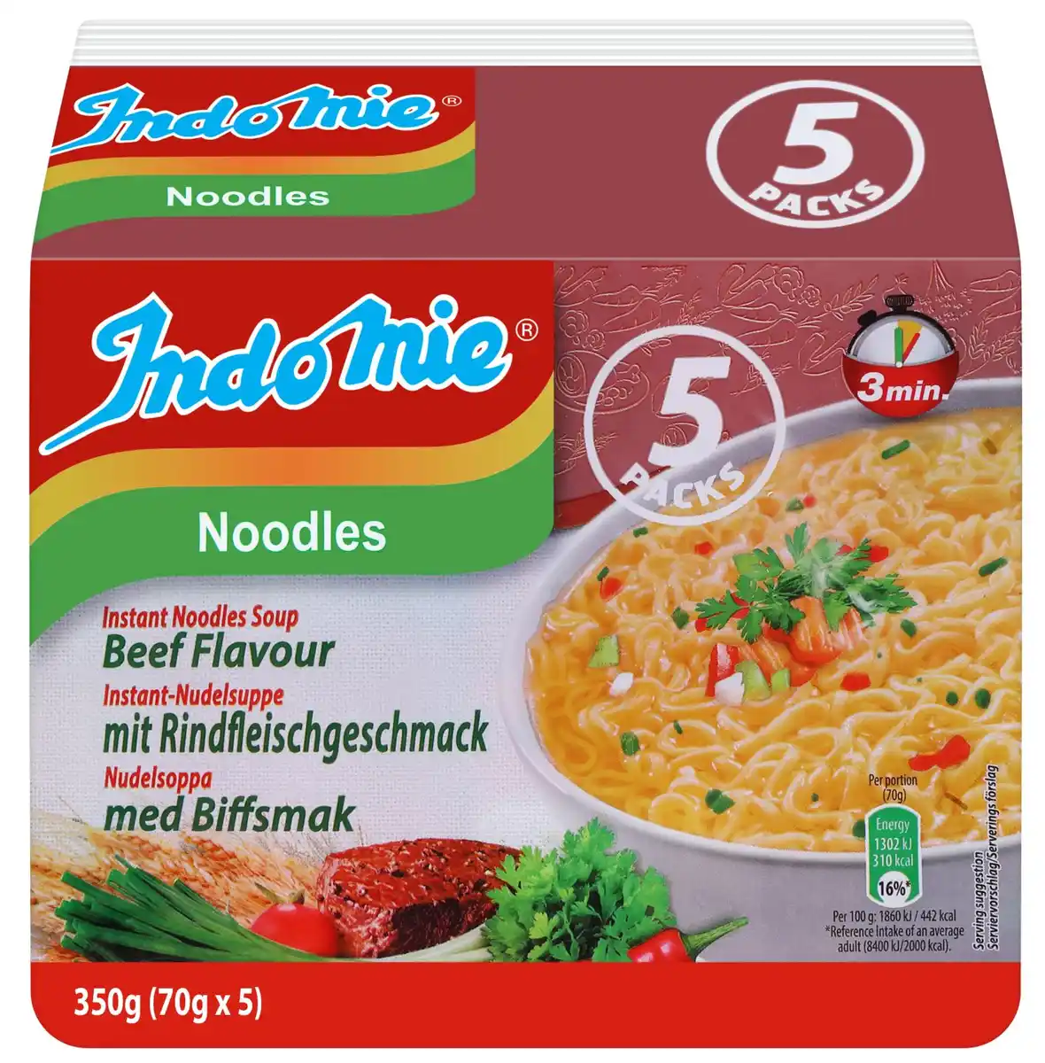 Bild 1 von INDOMIE Noodles, 5 St. = 350 - 375-g-Packg.