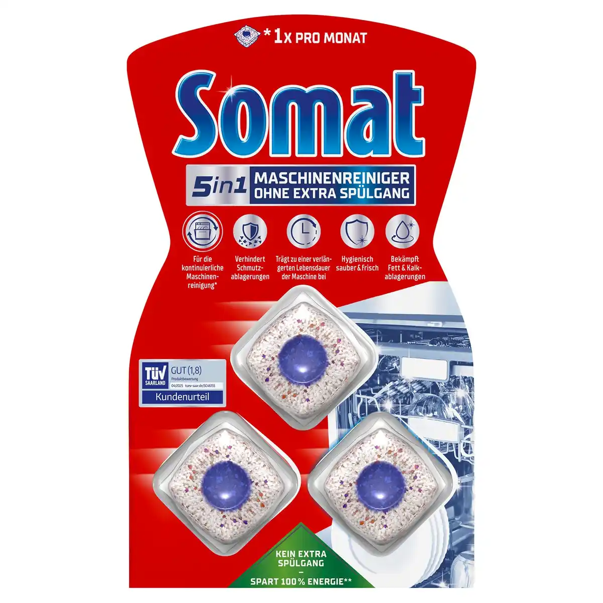 Bild 1 von SOMAT 5in1 Maschinenreiniger Tabs 3 x 19 g
