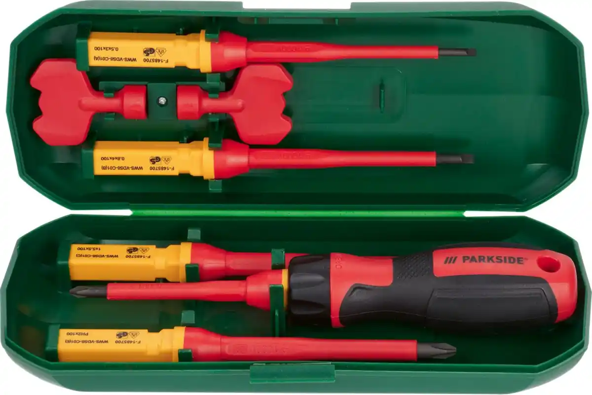 Bild 1 von PARKSIDE® Schraubendreher- Wechselklingen-Set 1.000 V, 8-teilig