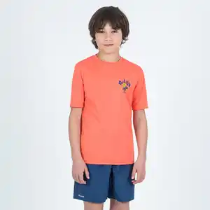 OLAIAN UV-Shirt kurzarm Kinder 100 orange Print