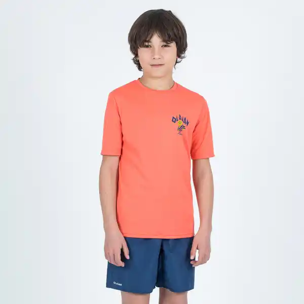 Bild 1 von OLAIAN UV-Shirt kurzarm Kinder 100 orange Print