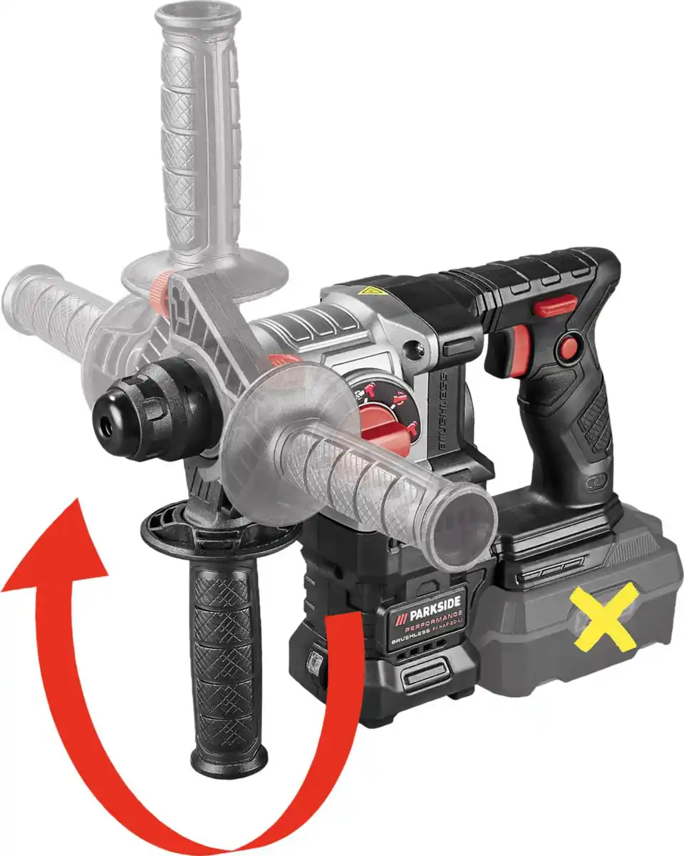 Bild 2 von PARKSIDE® PERFORMANCE Akku-Kombihammer 20 V »PKHAP 20-Li 1.9J A1«